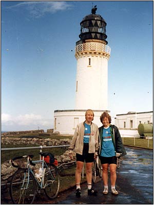 Graham Brodie & Jackie Lofty at  Cape Wrath Lighthouse