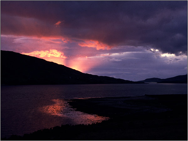 Sun sets over Loch Broom