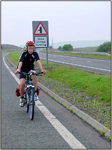 Half of the old A74 is a cycleway